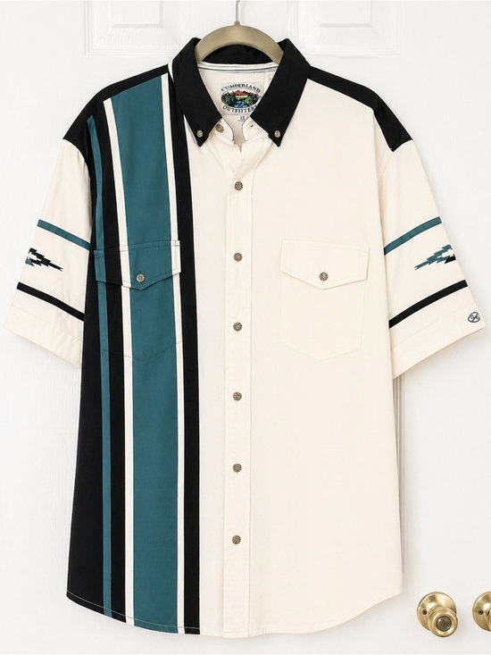 Cumberland Outfitters Other - Cumberland Outfitters Shirt Mens XL 90s Western Vibe Colorblock Button Up